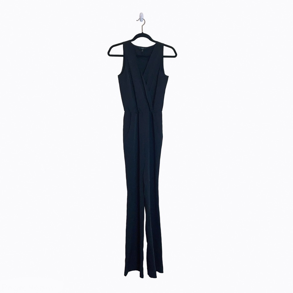 NWOT Anthropologie DREW Black Surplice Jumpsuit - Picture 2 of 3